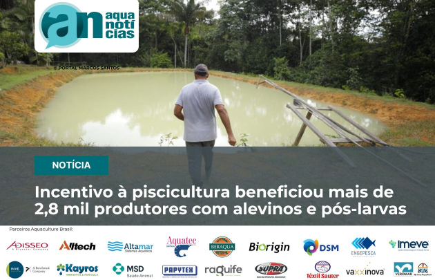 Capa Incentivo à piscicultura beneficiou mais de 2,8 mil produtores com alevinos e pós-larvas  