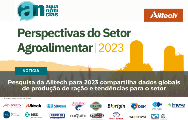 Capa Pesquisa Perspectivas do Setor Agroalimentar da Alltech para 2023 compartilha dados globais de produção de ração e tendências para o setor