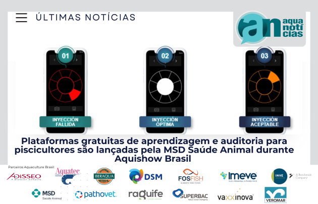 Capa Plataformas gratuitas de aprendizagem e auditoria para piscicultores são lançadas pela MSD Saúde Animal durante Aquishow Brasil 